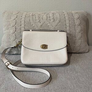 Gorgeous Coach Bag - structured, crossbody, bone leather with gold hardware